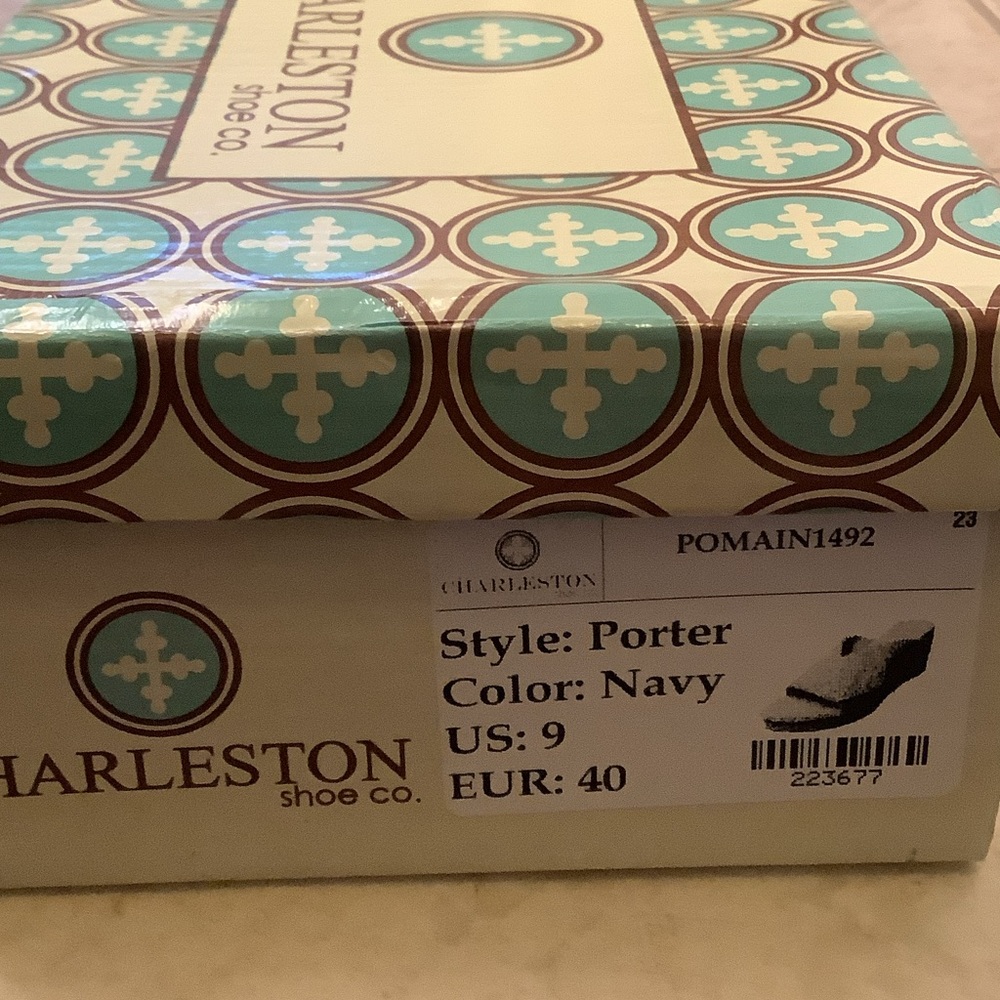 CHARLESTON SHOE CO. Porter - Navy Wedge Sandals - Picture 3 of 7